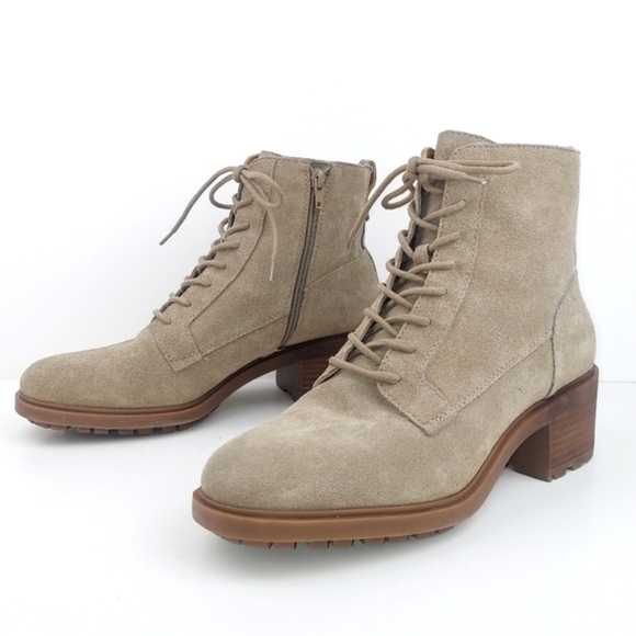 Lucky Brand Diedrah Tan Suede Heeled Boots 9.5 - Picture 2 of 14